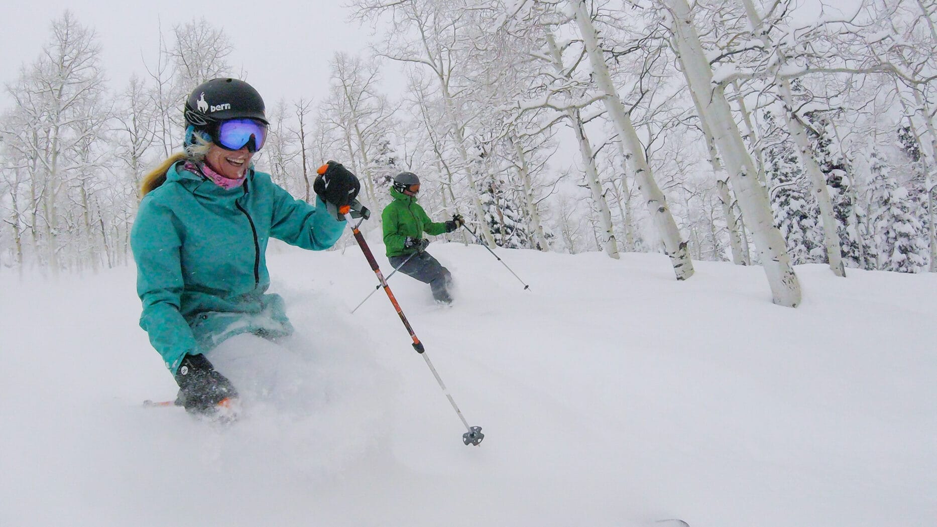 skiing at steamboat resort